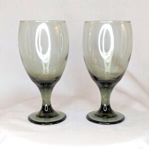 Home Kitchen Drinking Goblet Glass Set Drinkware Black Smoke